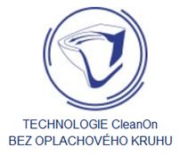 Technologie CleanOn, na rozdíl od tradičních modelů, nemá vnitřní límec. Oplachovaná voda důkladně umyje celý vnitřní povrch a zanechá jej čistý. V těžko přístupných místech se tak nehromadí nečistoty a bakterie.